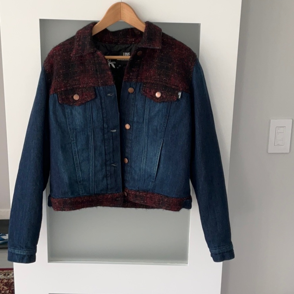 NWT - Love Moschino quilted jeans jacket size US 10.
